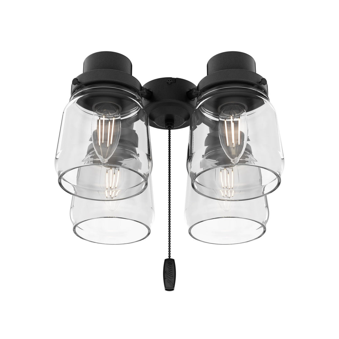 Original Four Light Fitter in Matte Black