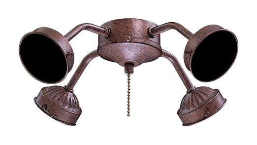 Others Collection Fan Four Light Fan Light Kit in Antique Bronze