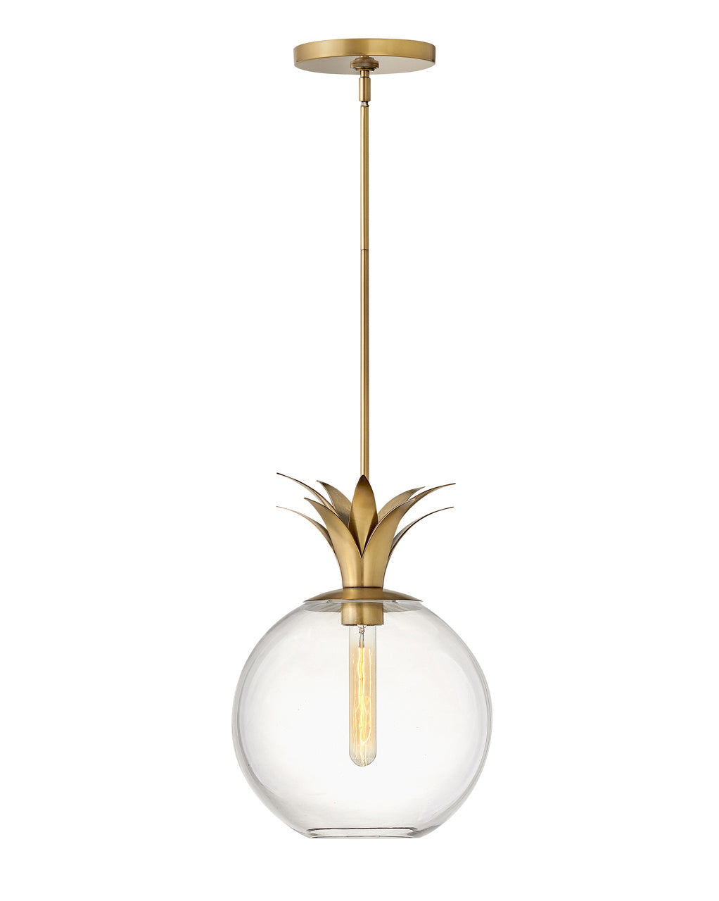 Palma LED Pendant in Heritage Brass