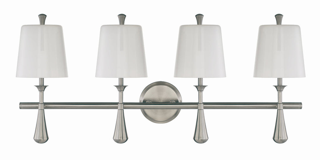 Palmer Four Light Vanity in Brushed Polished Nickel