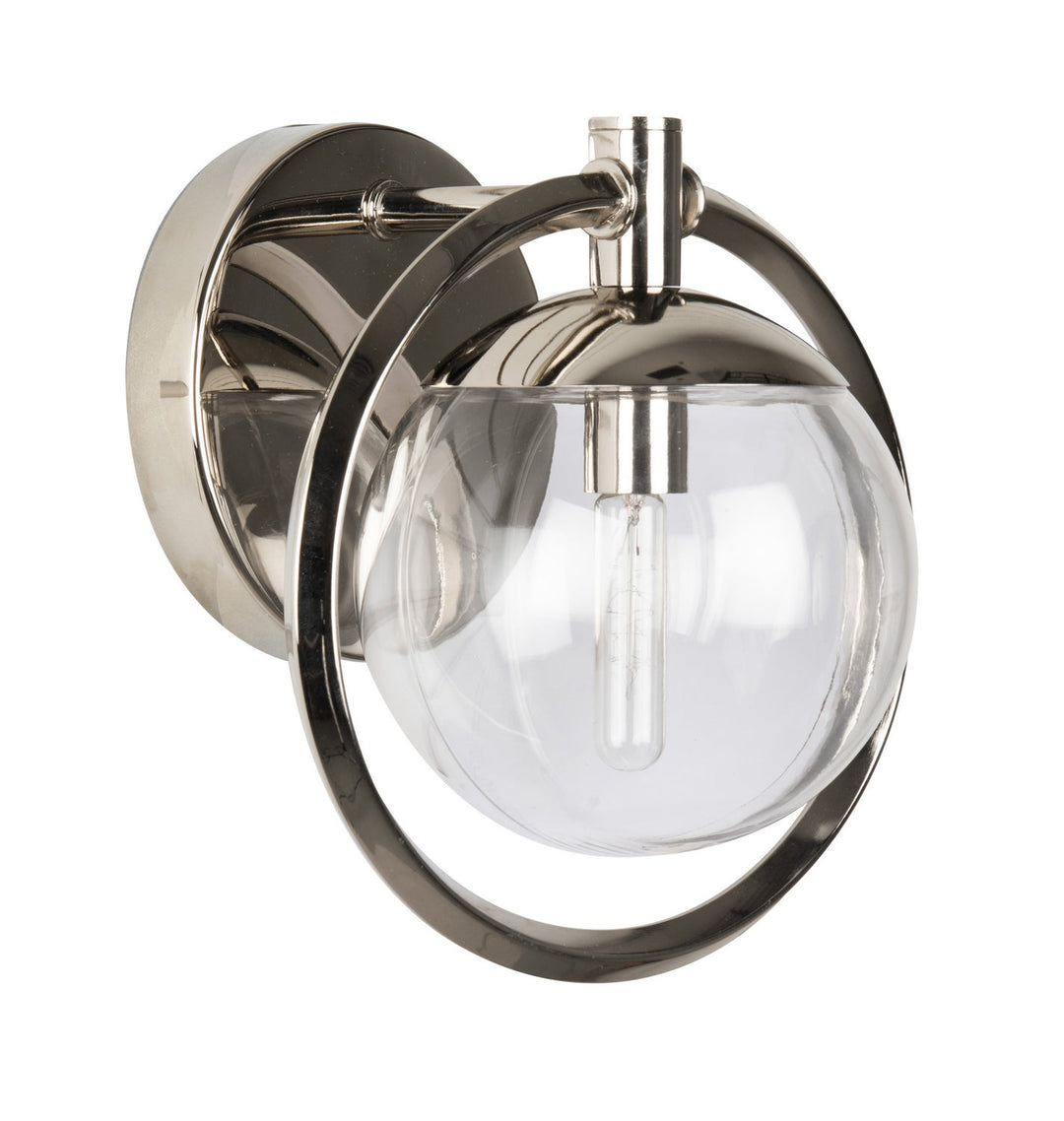 Piltz One Light Vanity in Polished Nickel