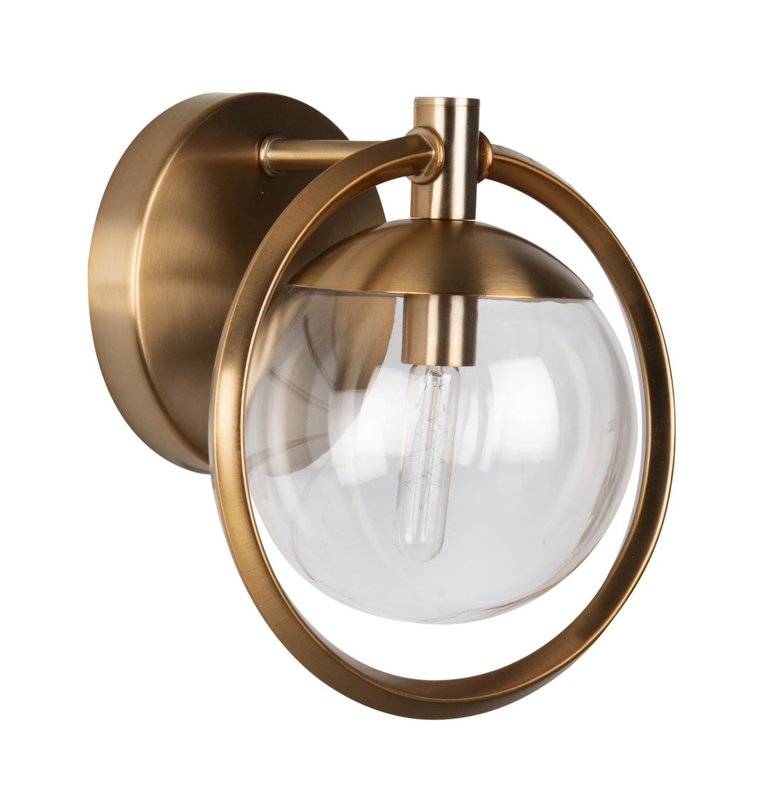 Piltz One Light Vanity in Satin Brass