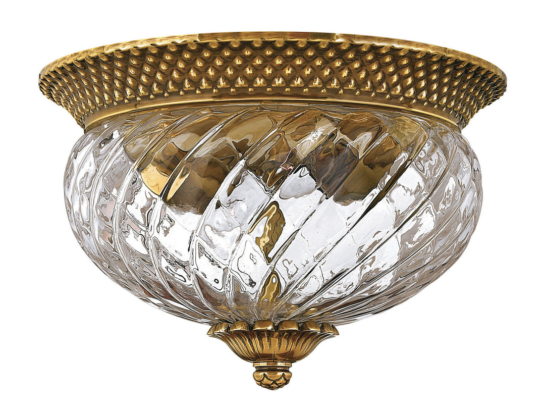 Plantation LED Flush Mount in Burnished Brass