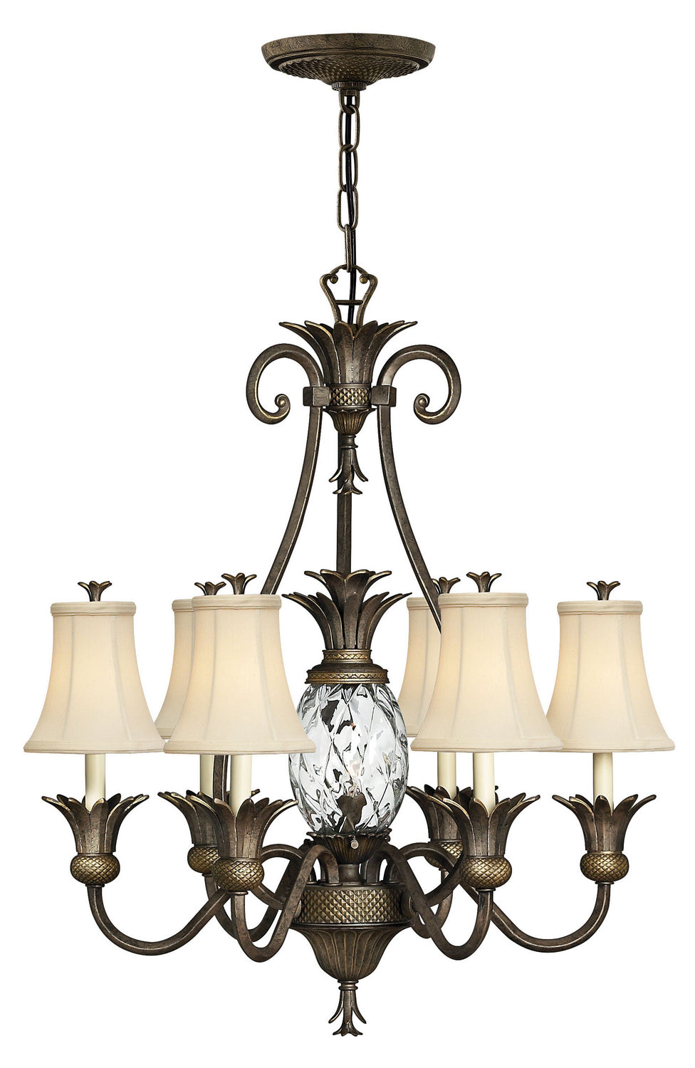 Plantation LED Foyer Pendant in Pearl Bronze