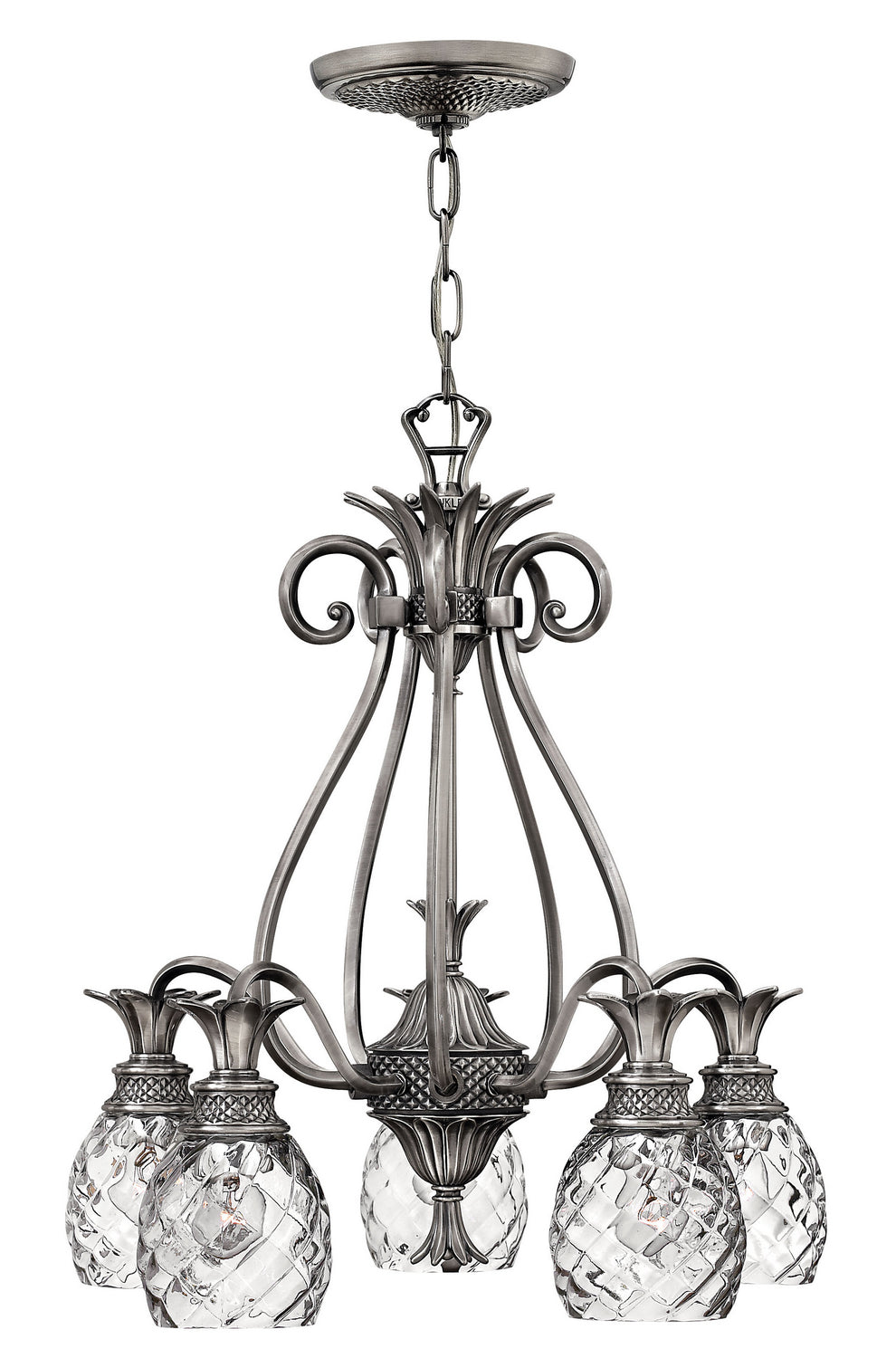 Plantation LED Foyer Pendant in Polished Antique Nickel