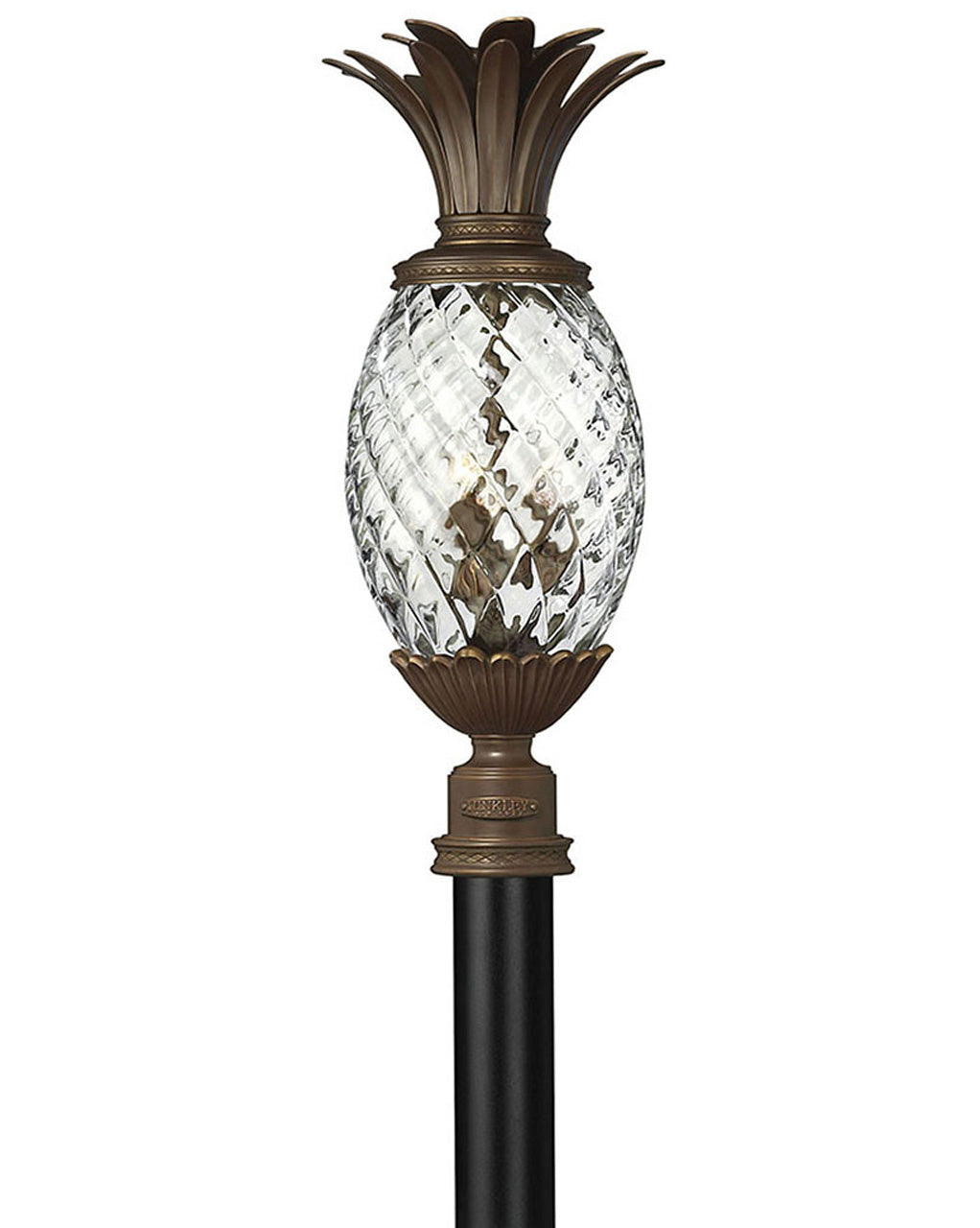 Plantation LED Post Top or Pier Mount Lantern in Copper Bronze
