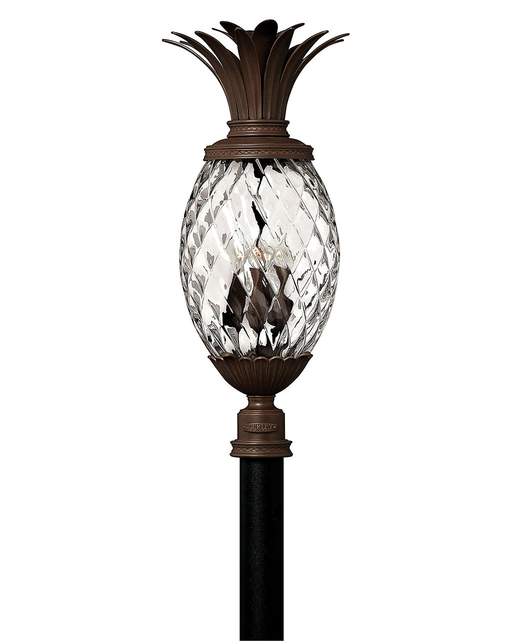 Plantation LED Post Top or Pier Mount Lantern in Copper Bronze