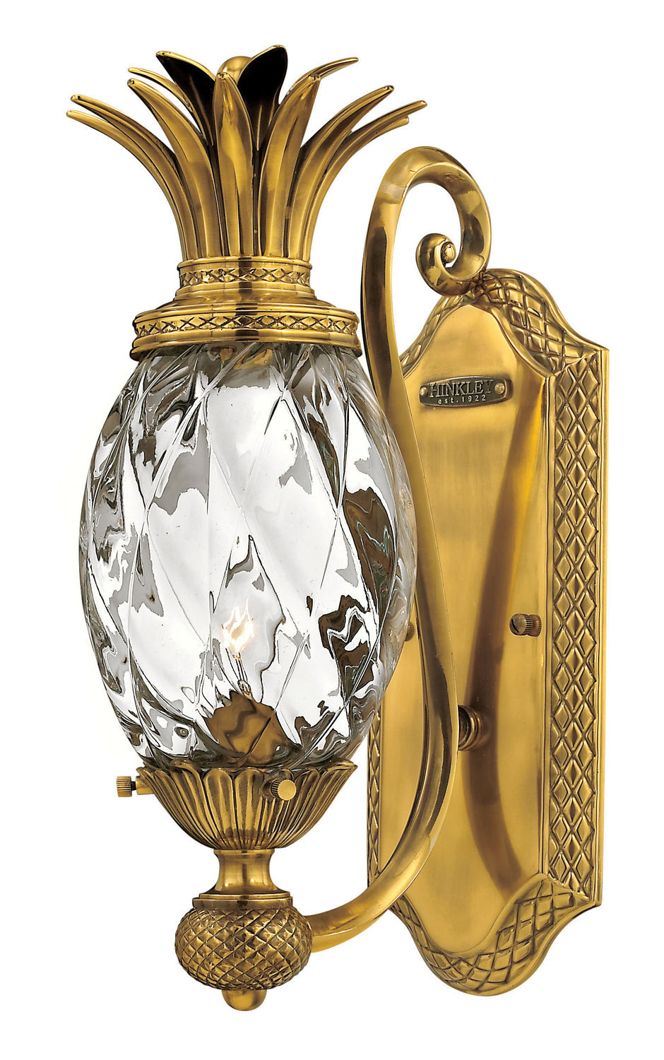 Plantation LED Wall Sconce in Burnished Brass