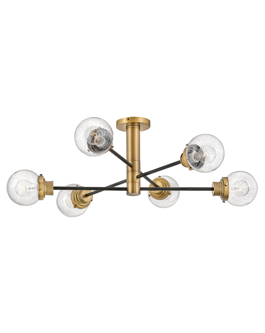 Poppy LED Semi Flush Mount in Black