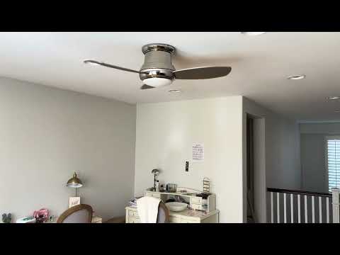 Minka Aire Concept II LED Flushmount Ceiling Fan with Dimmable 14W LED light and Handheld Remote Control