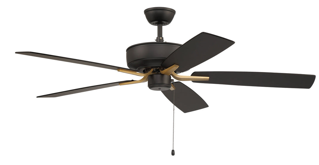 Pro Plus 52" Fan 52" Ceiling Fan in Flat Black/Satin Brass