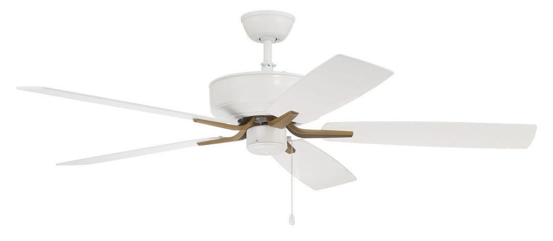 Pro Plus 52" Fan 52" Ceiling Fan in White/Satin Brass