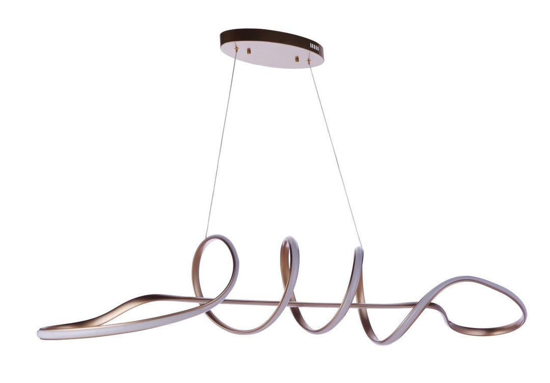 Pulse LED Chandelier in Champagne Brass