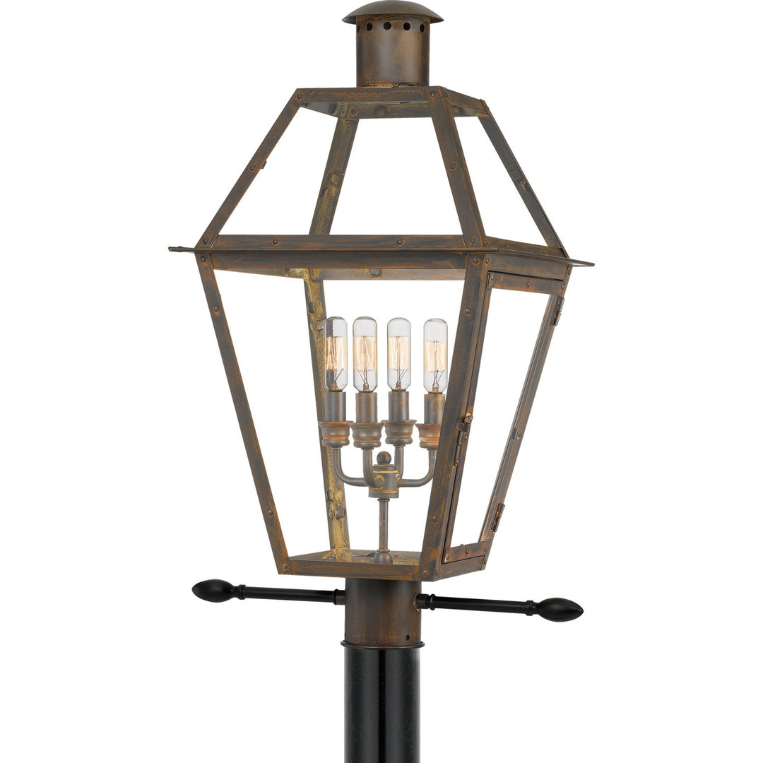 Quoizel Four Light Outdoor Post Mount