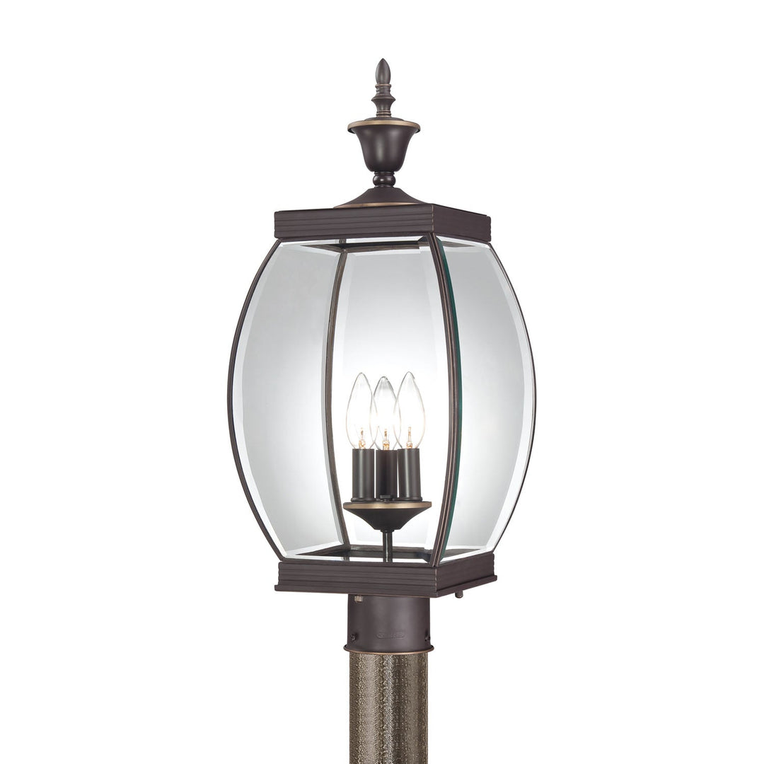 Quoizel Three Light Outdoor Post Lantern
