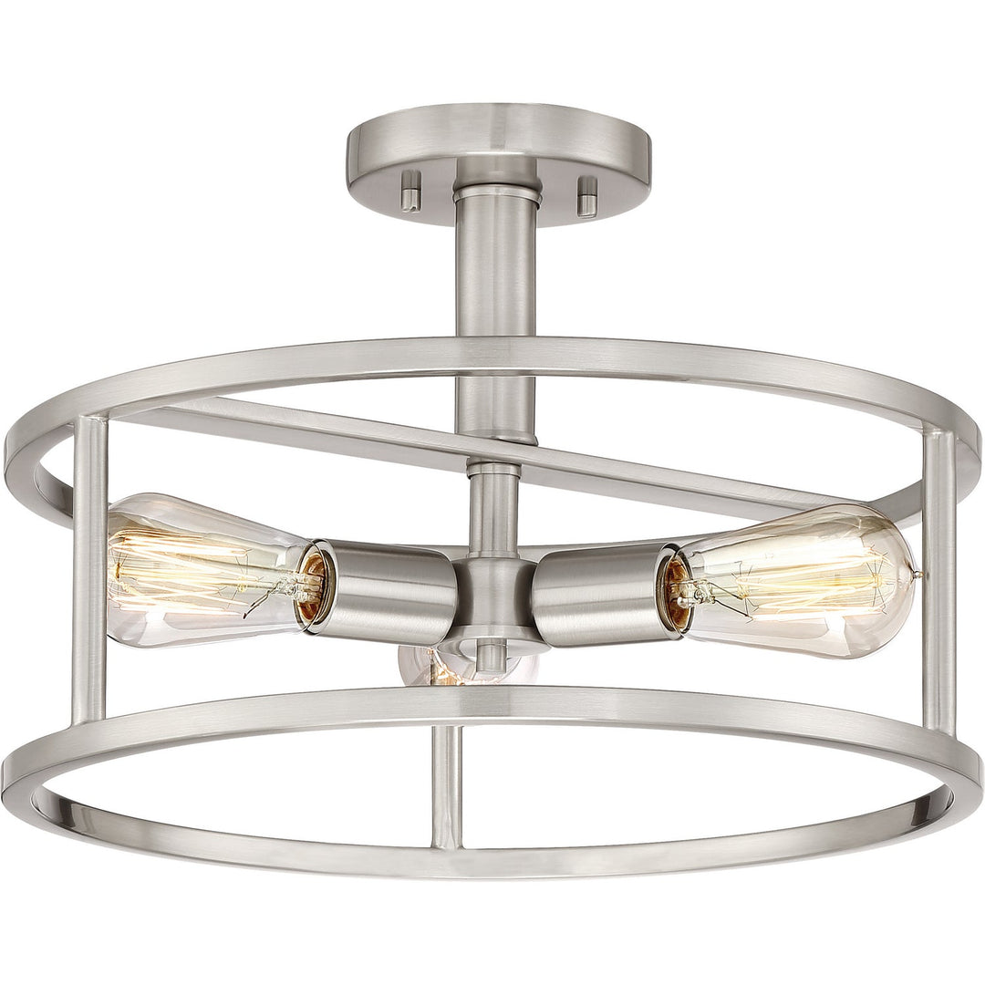 Quoizel Three Light Semi-Flush Mount