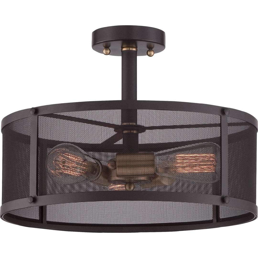 Quoizel Three Light Semi-Flush Mount