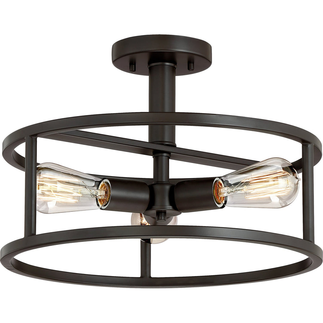 Quoizel Three Light Semi-Flush Mount
