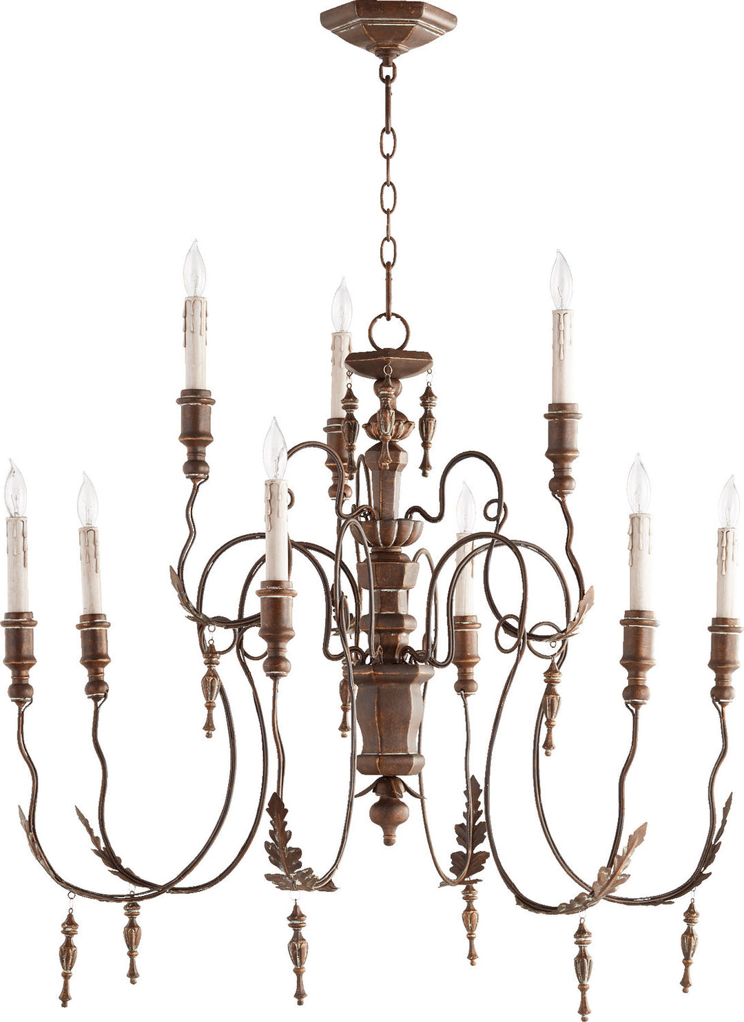 Quorum Nine Light Chandelier