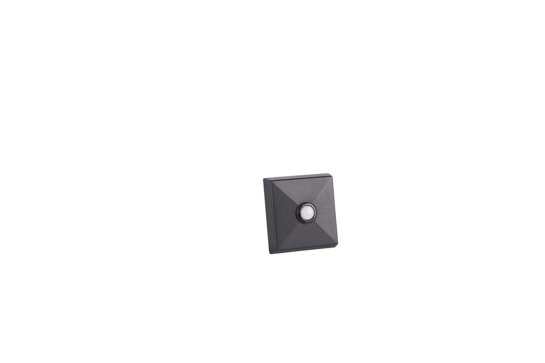 Recessed Mount Lighted Push Button in Flat Black