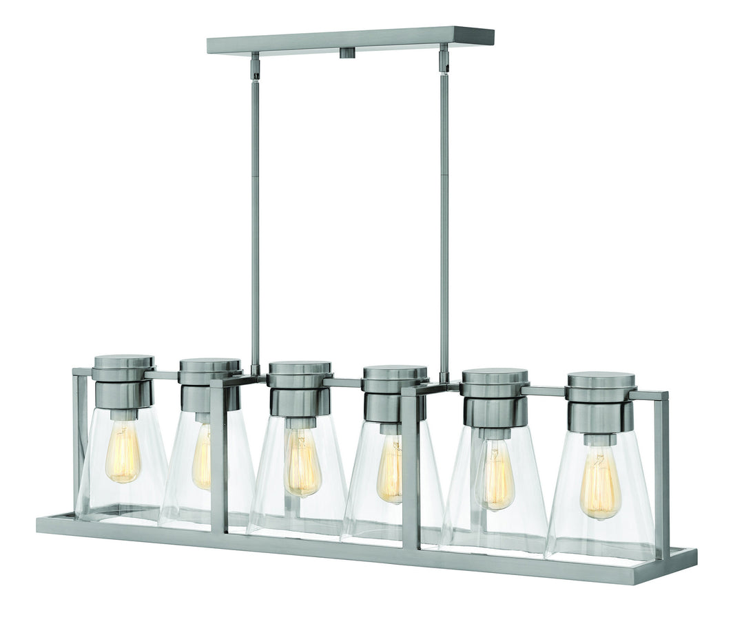 Refinery LED Linear Chandelier in Brushed Nickel