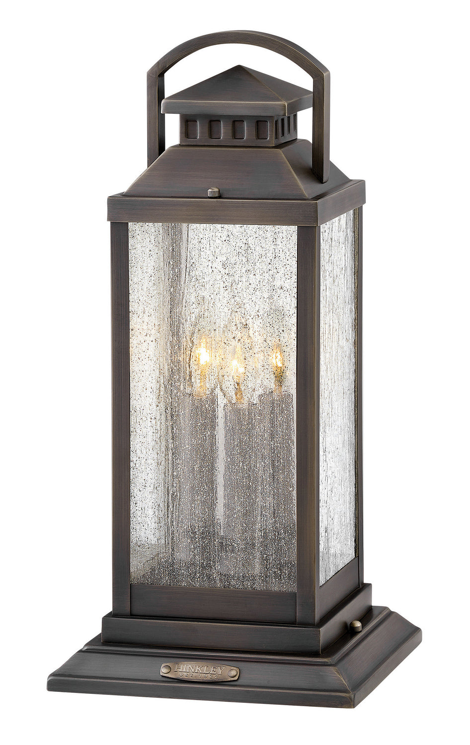 Revere LED Outdoor Lantern in Blackened Brass