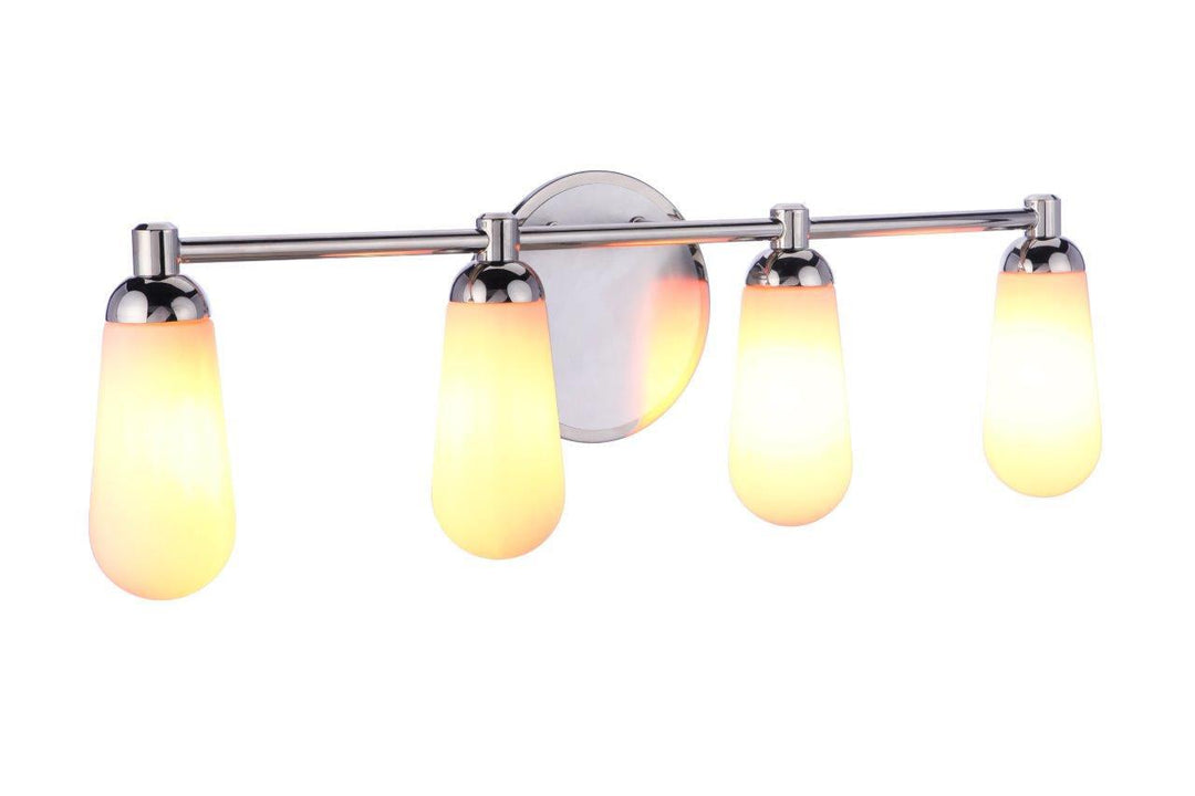 Riggs Four Light Vanity in Brushed Polished Nickel/Polished Nickel
