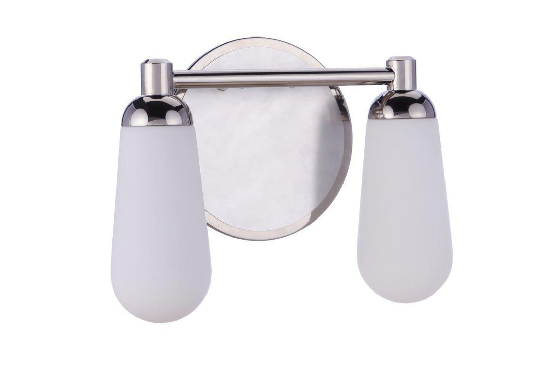 Riggs Two Light Vanity in Brushed Polished Nickel/Polished Nickel