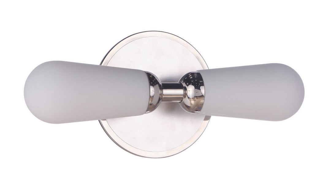 Riggs Two Light Vanity in Brushed Polished Nickel/Polished Nickel