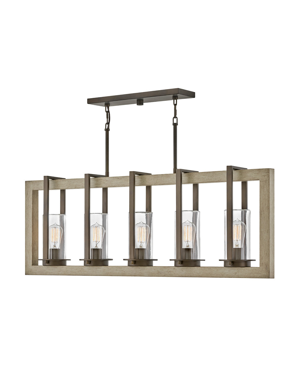 Riverwood LED Linear Pendant in Warm Bronze