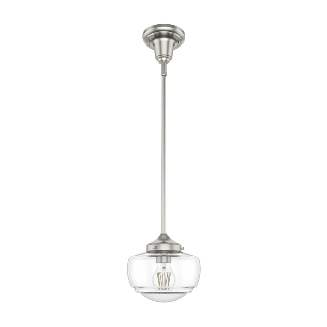 Saddle Creek One Light Mini Pendant in Brushed Nickel