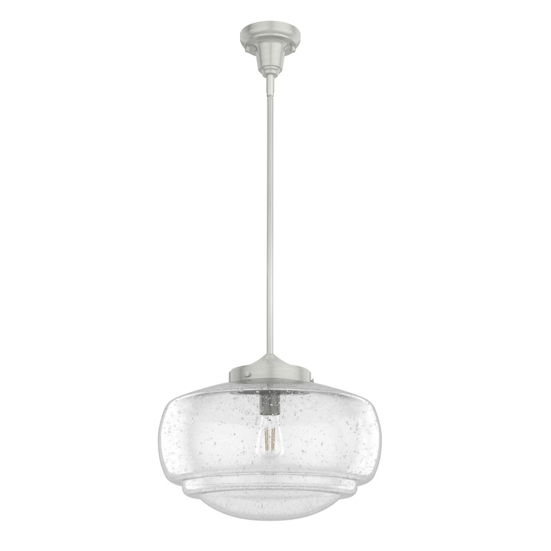 Saddle Creek One Light Pendant in Brushed Nickel