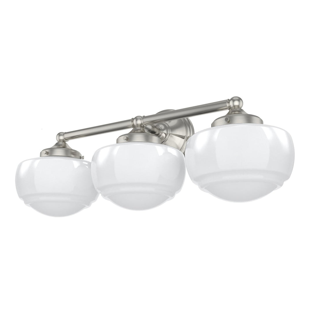 Saddle Creek Three Light Vanity in Brushed Nickel