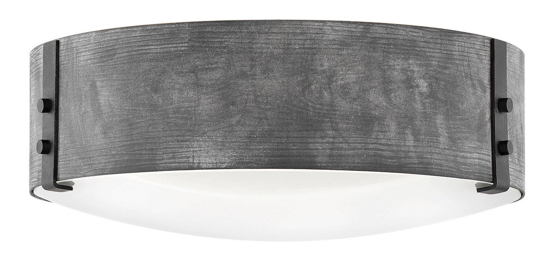Sawyer LED Flush Mount in Aged Zinc