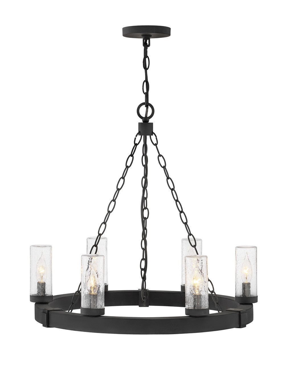 Sawyer LED Hanging Lantern in Black