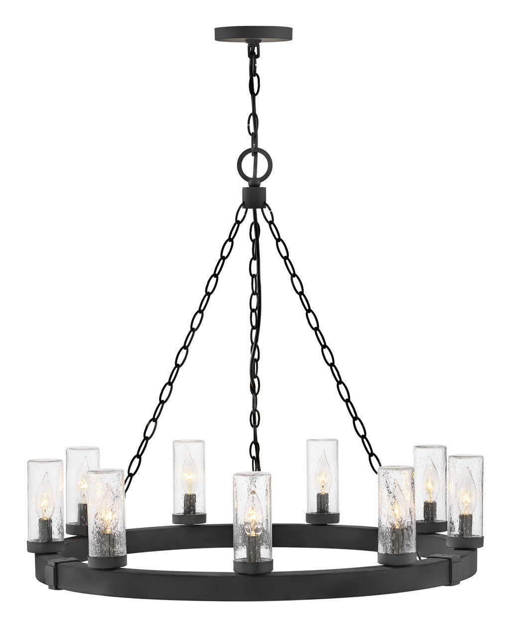 Sawyer LED Hanging Lantern in Black