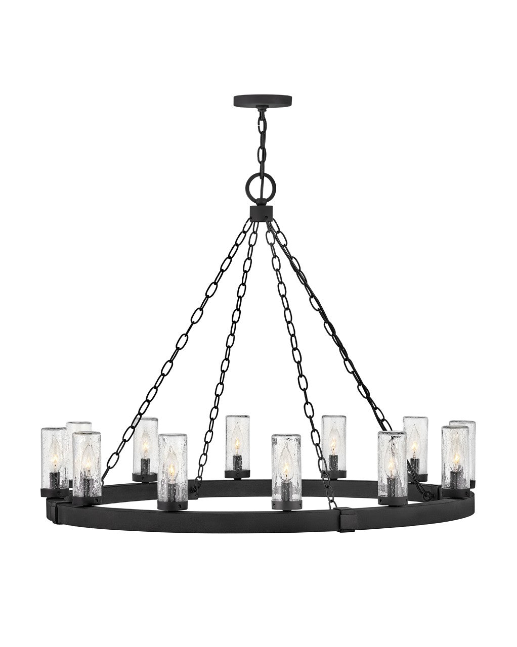 Sawyer LED Hanging Lantern in Black