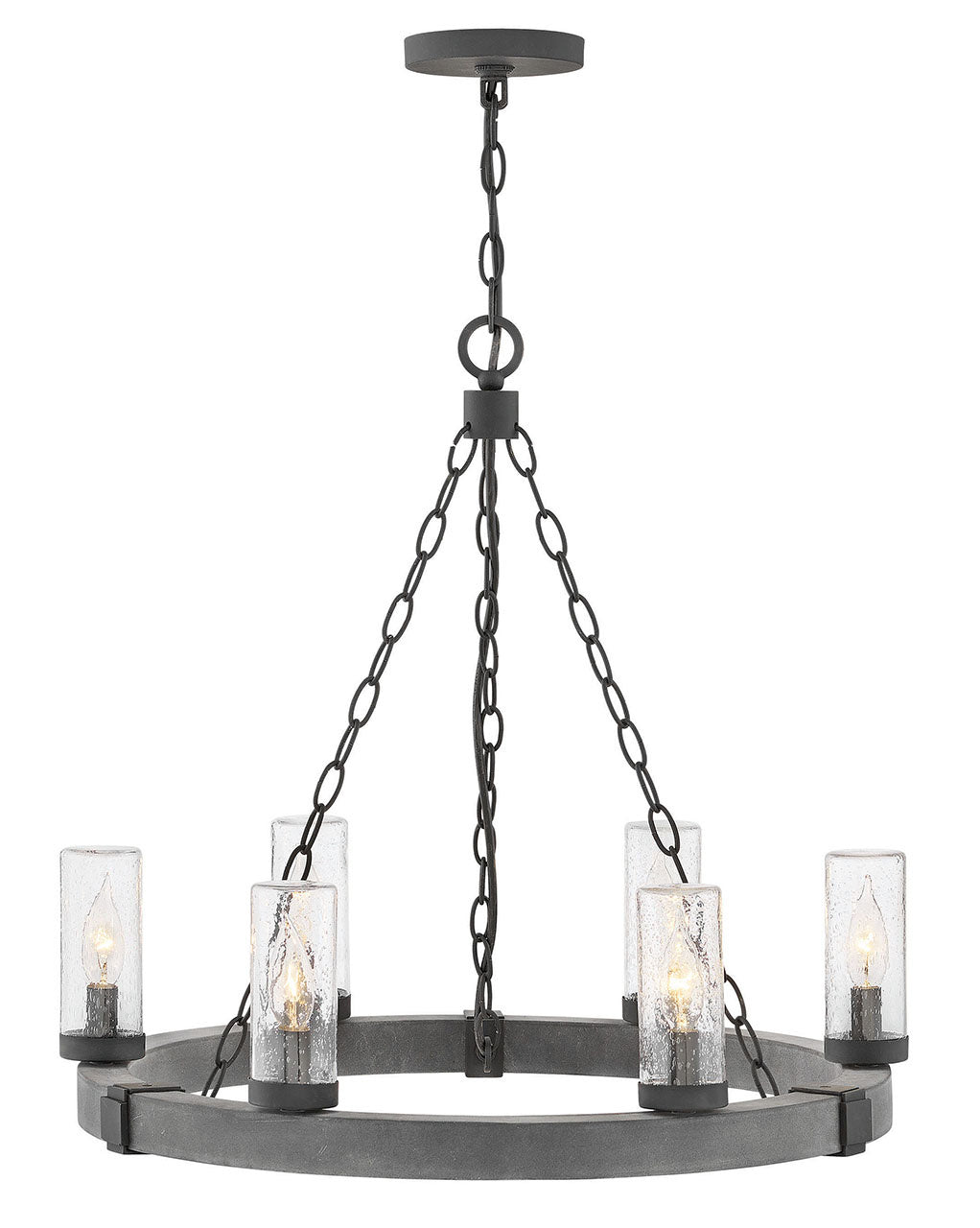 Sawyer LED Outdoor Lantern in Aged Zinc