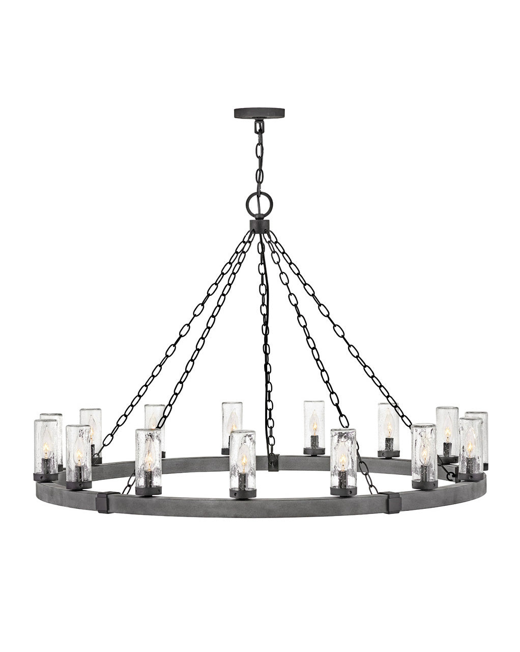 Sawyer LED Outdoor Lantern in Aged Zinc