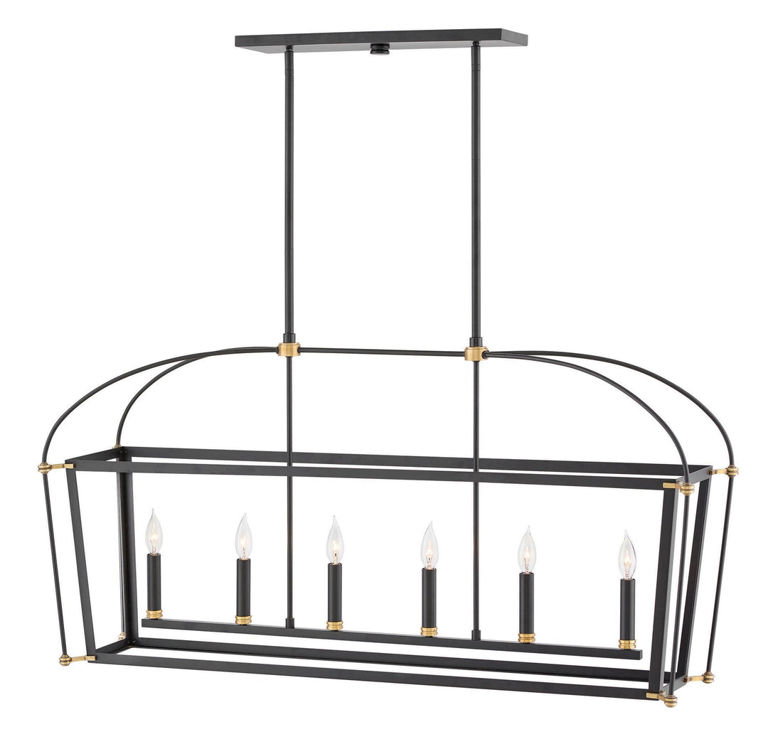 Selby LED Linear Chandelier in Black