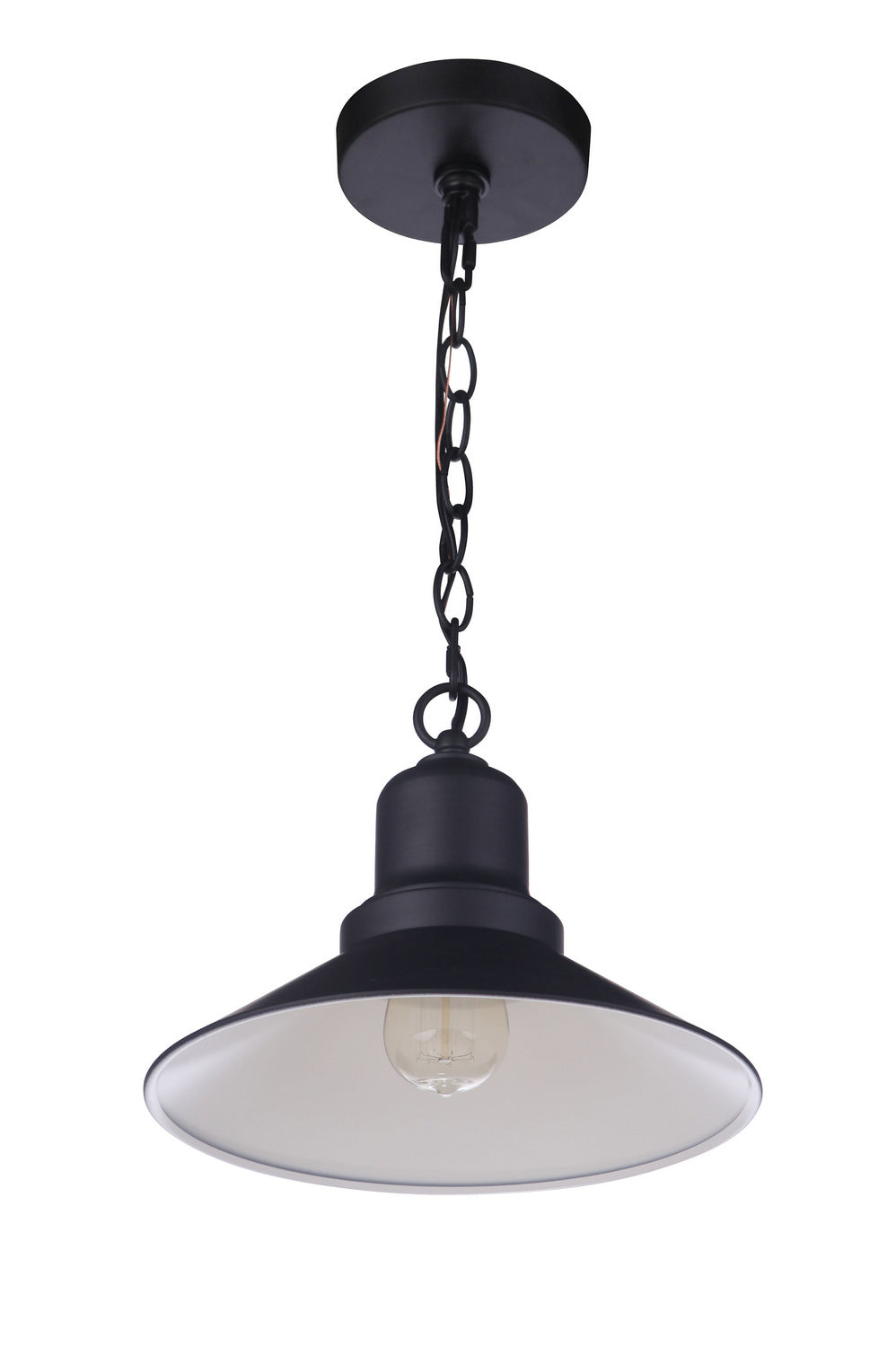 Singleton One Light Outdoor Pendant in Midnight