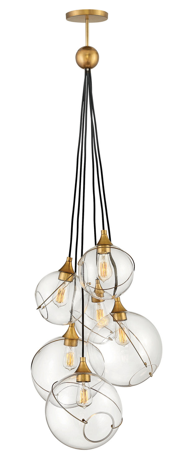 Skye LED Chandelier in Heritage Brass