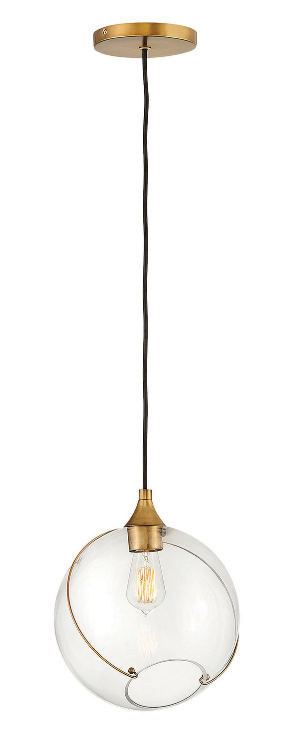 Skye LED Pendant in Heritage Brass