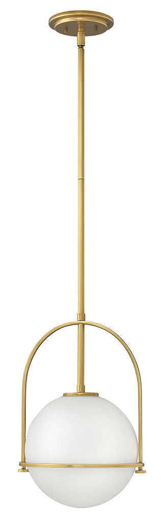 Somerset LED Pendant in Heritage Brass