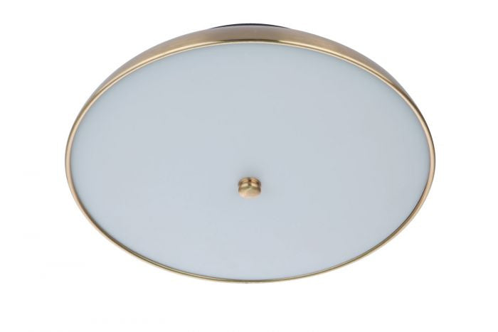 Soul LED Flushmount in Flat Black/Satin Brass