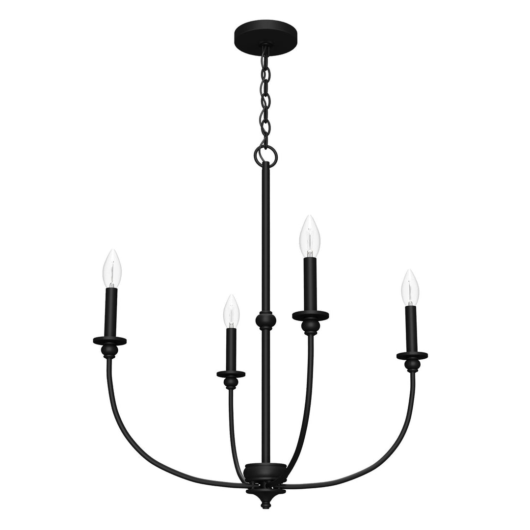Southcrest Four Light Chandelier in Matte Black