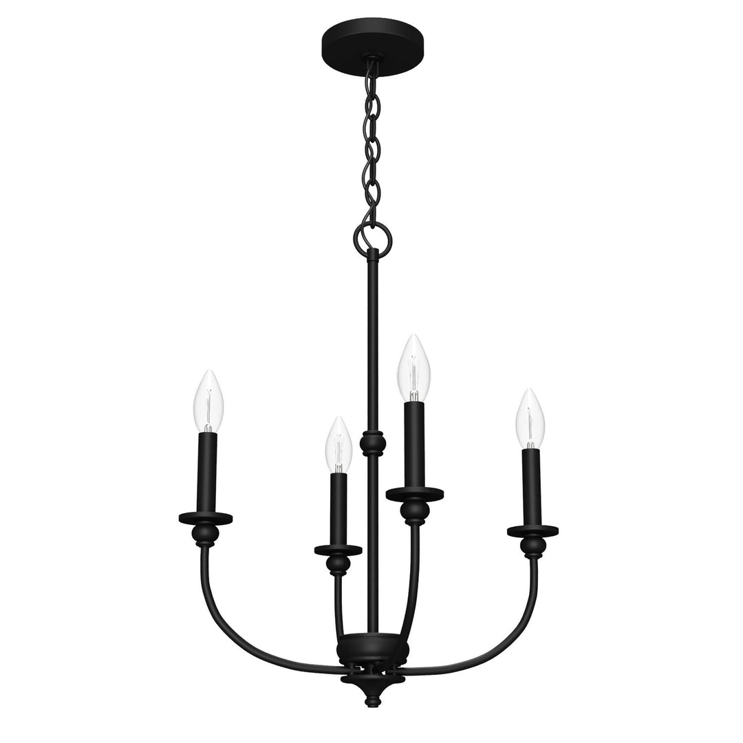 Southcrest Four Light Chandelier in Matte Black