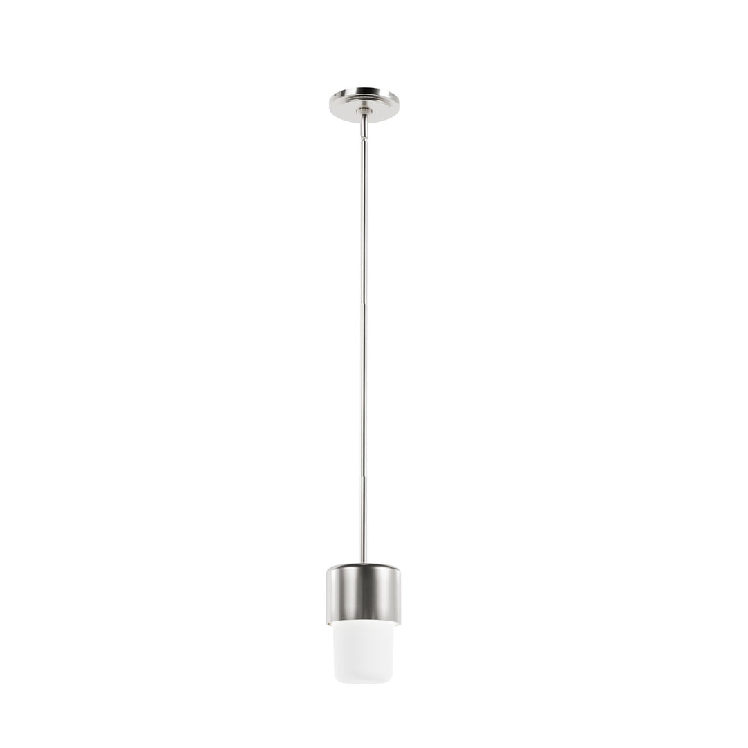Station One Light Mini Pendant in Brushed Nickel