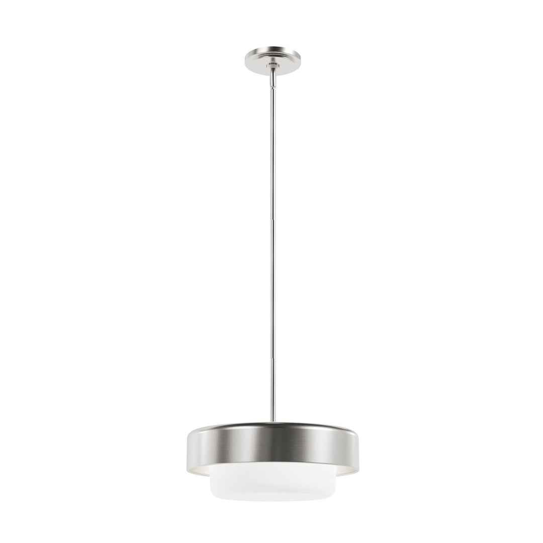 Station Two Light Pendant in Brushed Nickel
