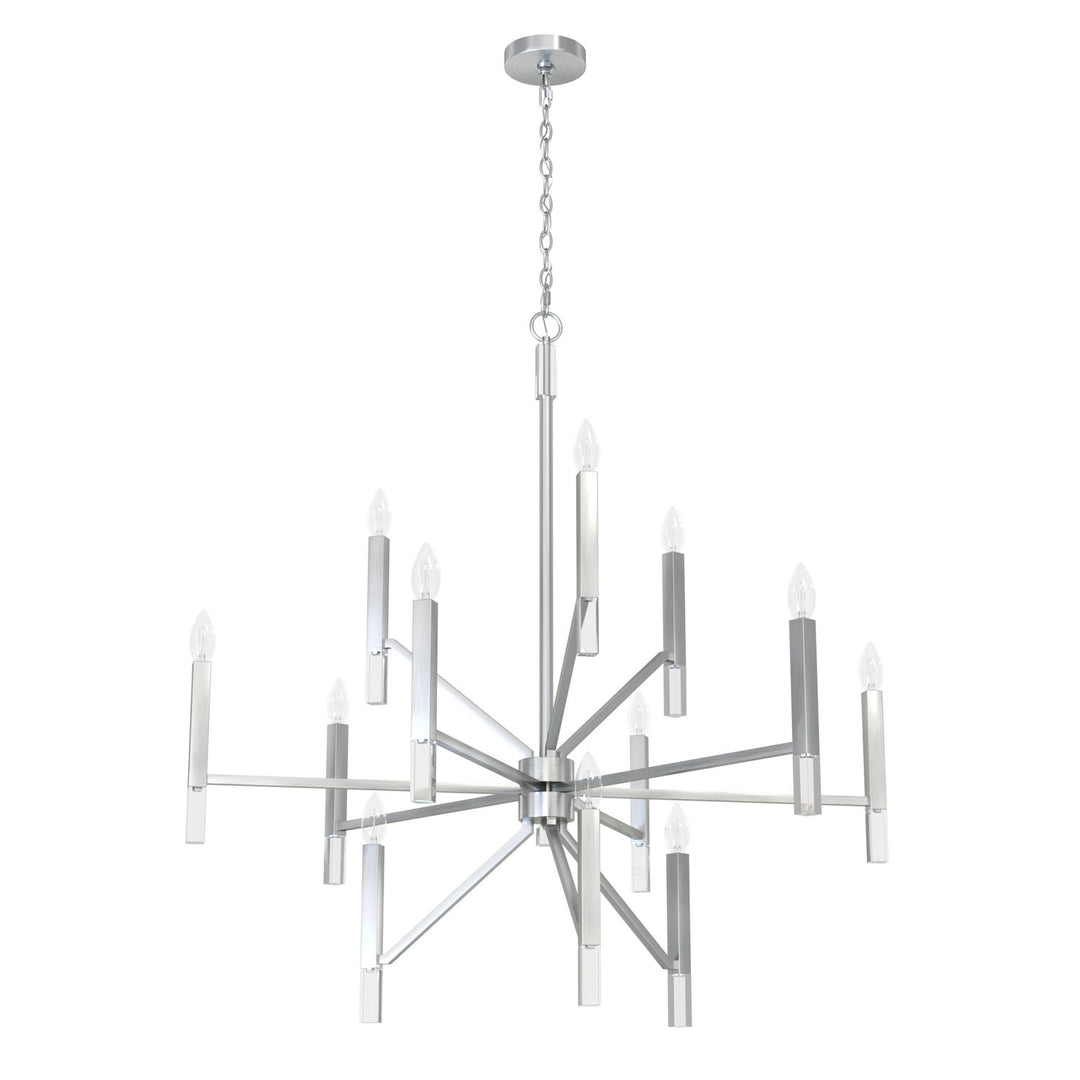 Sunjai 12 Light Chandelier in Brushed Nickel